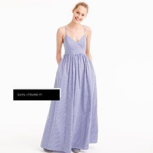 J. Crew Maxi Gingham Dress size 2 NWT